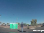 Porta Gloryhole Teen swallowing cum in public 8/16