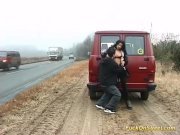 real fuck on big public street 3/16