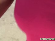 Euro college nymphos drilled at the beach 11/16