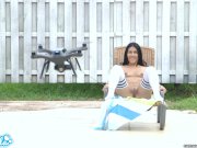 lesbian teen threesome play tug a war with a drone pulling college pussy 8/16