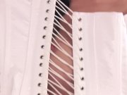 Divinity masturbating wearing white thigh highs 4/16