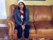 Amateur girl squirts in casting couch audition 2/16