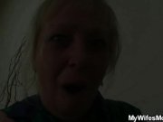 She finds her old mom sitting on her BF's dick   9/16