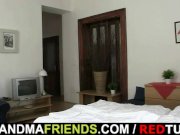 Granny masseuse jumps on young cock 1/16