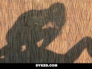 Dyked - Hot Teen Lesbians Outdoor Scissoring and Fucking 14/16