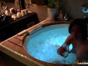 Drinking champagne and fucking in a hot tub 8/16