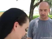 Busty Brunette BBW Charlotte Angel Shakes Her Tits Jogging 6/16