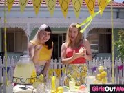 Hairy lesbian babe Marina licked by her friend Zelder 2/16