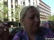 Busty old granny picked up by young stud 1/16