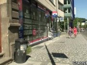 Busty old granny picked up by young stud 4/16