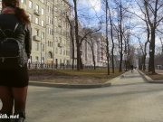 Jeny Smith bottomless pantyhose public walk 1/16