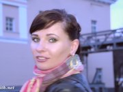 Jeny Smith bottomless pantyhose public walk 6/16