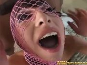 she is a fucking slut sucking black cocks
