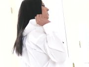 Serbian brunette playing with mirror 4/16