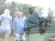 Old butler serving outdoor fuck to Sweet Cat 2/16