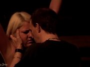 Teen blonde sub ball gaged for pussy split and vibrator fucked 4/16