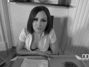 Horny Distraction - Busty Babe Blows Big Cock in Office 7/16