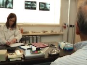 Close-up sex treatment for old patient fucked by kinky teen doctor 1/16