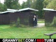 Granny gets nailed in the changing room 1/16