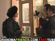 Hot threesome with nasty old whore 2/16