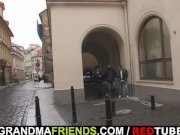 Hot threesome with nasty old whore 4/16