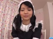 Hikaru Morikawa, Asian maid, deals cock 1/16
