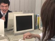 The office slut lets them play with her hairy twat 2/16