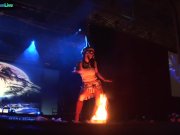Dorothy Black going topless and playing with fire 2/16