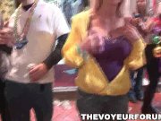 Group of babes flash their tits at Mardi Gras 14/16