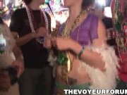 Group of babes flash their tits at Mardi Gras 16/16