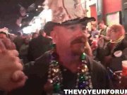 Group of babes flash their tits at Mardi Gras 6/16