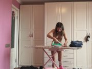 Ironing the kinky clothes while completely naked 12/16