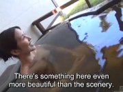 Subtitles Japanese mature Tae in outdoor onsen 5/16