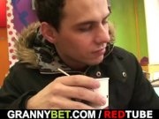 He picks up old fatty and bangs her hard 1/16