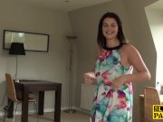 Pissing brit sub emptying her bladder in tub 1/16