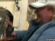 He picks up old granny bitch from street 4/16