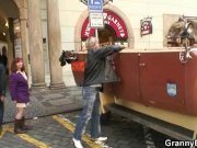 He picks up old granny bitch from street 7/16