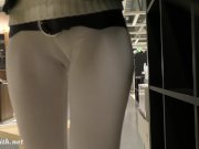 Jeny Smith camel toe white leggings