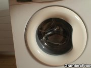 Old grandma spreads legs for two cocks 6/16