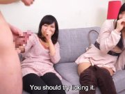 Subtitles CFNM Japanese friend watches blowjob 6/16