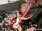 Old blonde granma rides his massive meat 1/16