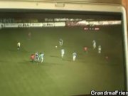 Granny loses bet and gets double fucked 1/16