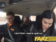 Fake Driving School readhead teen and busty MILF creampie 8/16