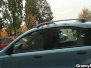 Skinny granny prostitute takes big cock from behind 1/16