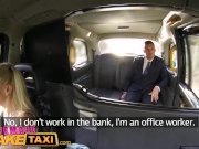 Female Fake Taxi Office worker gets a busty surprise from blonde cabbie 2/16