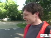 Hot blonde MILF has a threesome at the park 6/16