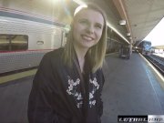 Catarina gets her teen Russian pussy plowed on a speeding train 1/16