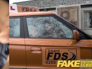Fake Driving School Jasmine Jae fully naked sex in a car 16/16
