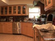 Sexy teen gets woken up for lesbian sex with her stepmom 1/16