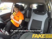 Fake Driving School Pigtailed cutie gets a face full of cum 3/16